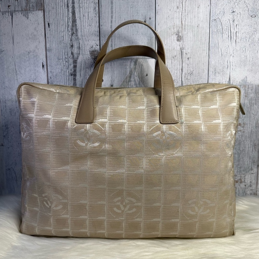 CHANEL travel line laptop bag